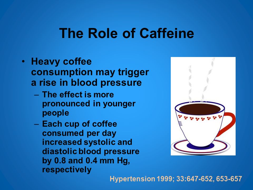 Effect of caffeine on blood pressure